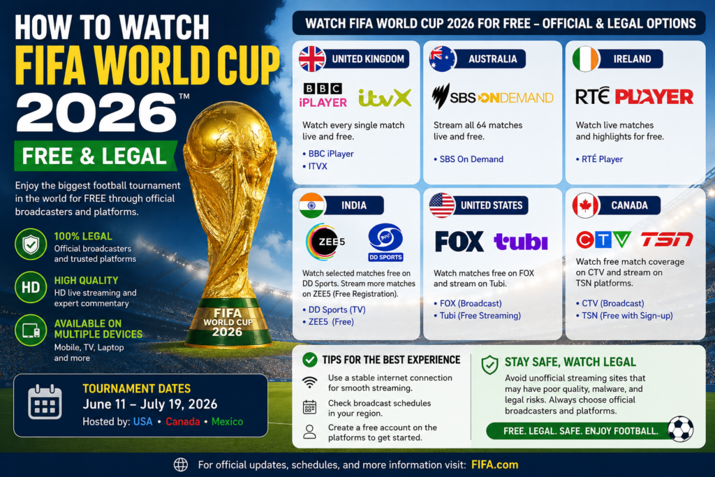 How to Watch FIFA World Cup 2026 for Free